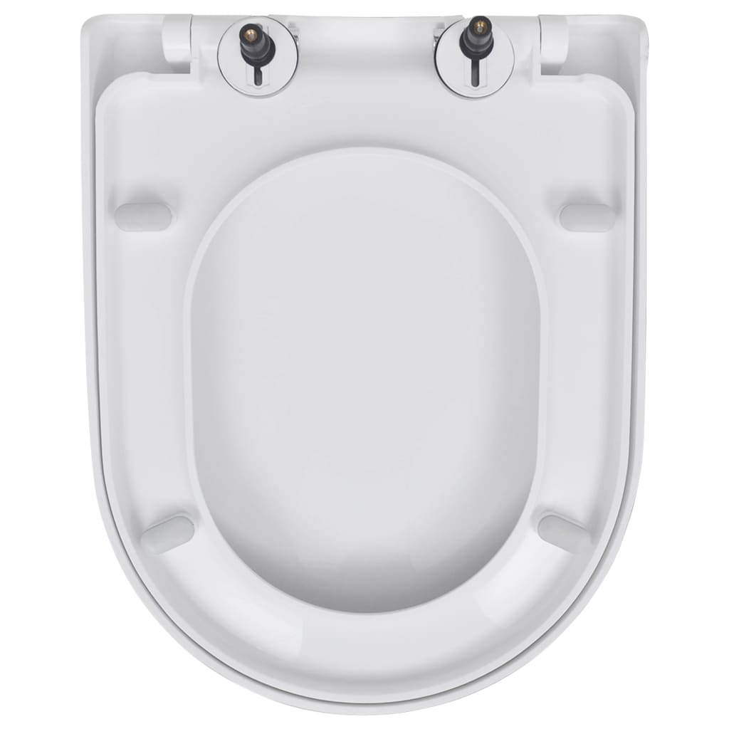 Toilet Seats With Soft Close Lids 2 Pcs Plastic White