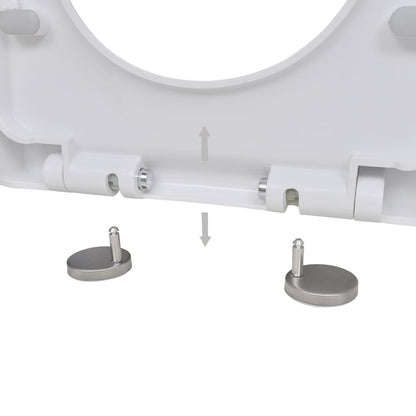 Toilet Seats With Soft Close Lids 2 Pcs Plastic White