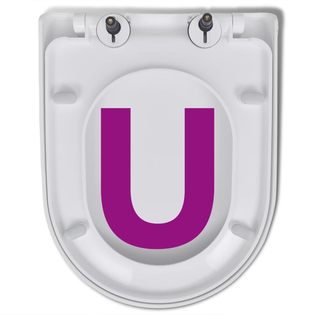 Toilet Seats With Soft Close Lids 2 Pcs Plastic White