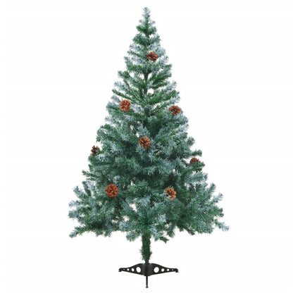 Frosted Christmas Tree With Pinecones 150 Cm