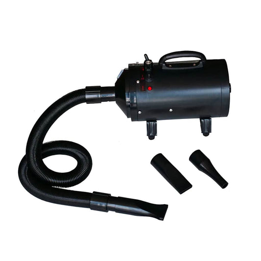 Dog Hair Dryer With 3 Nozzles Black 2400 W