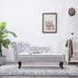 Chaise Longue Cream Faux Leather