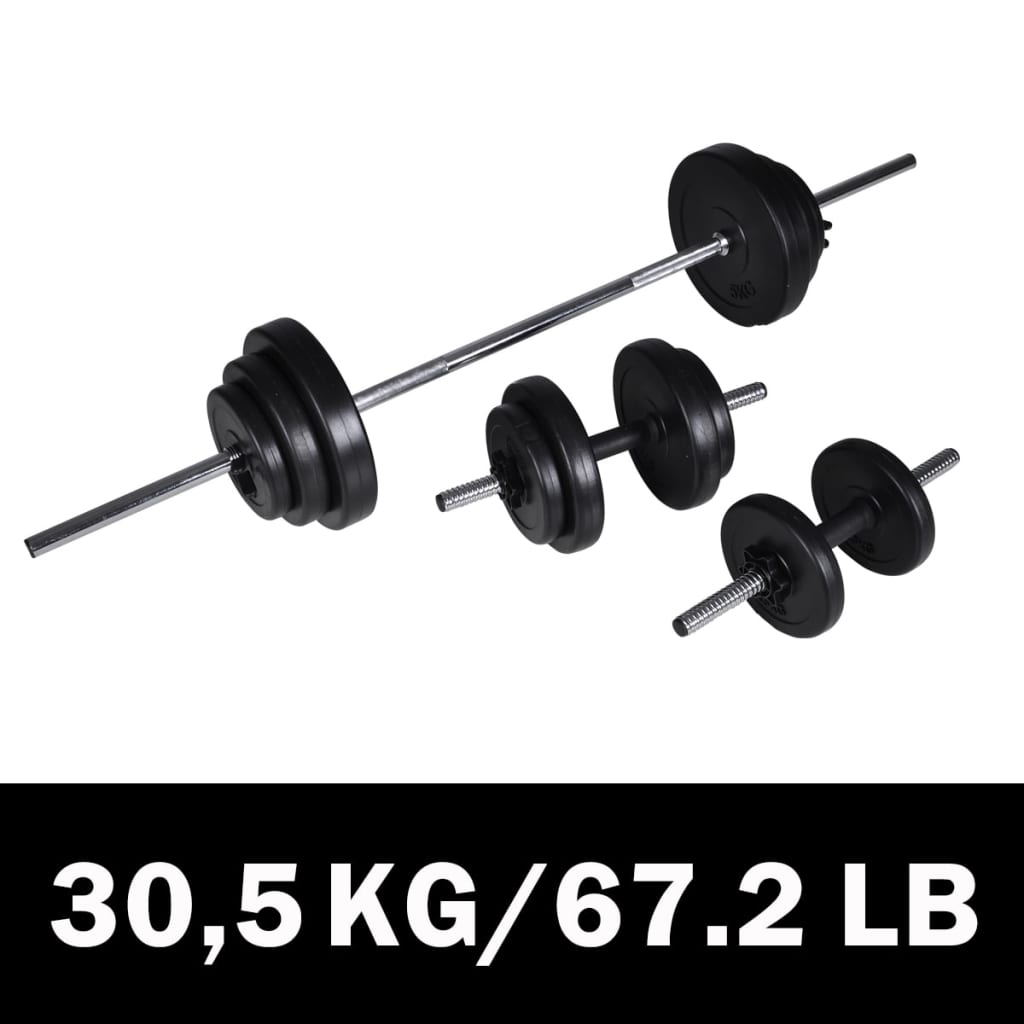 Barbell +2 Dumbbell Set 30.5Kg