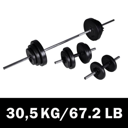 Barbell +2 Dumbbell Set 30.5Kg