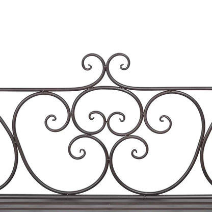 Garden Bench 132 Cm Steel Antique