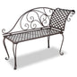Garden Chaise Lounge 128 Cm Steel Antique