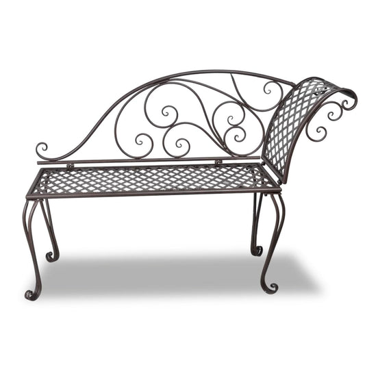 Garden Chaise Lounge 128 Cm Steel Antique