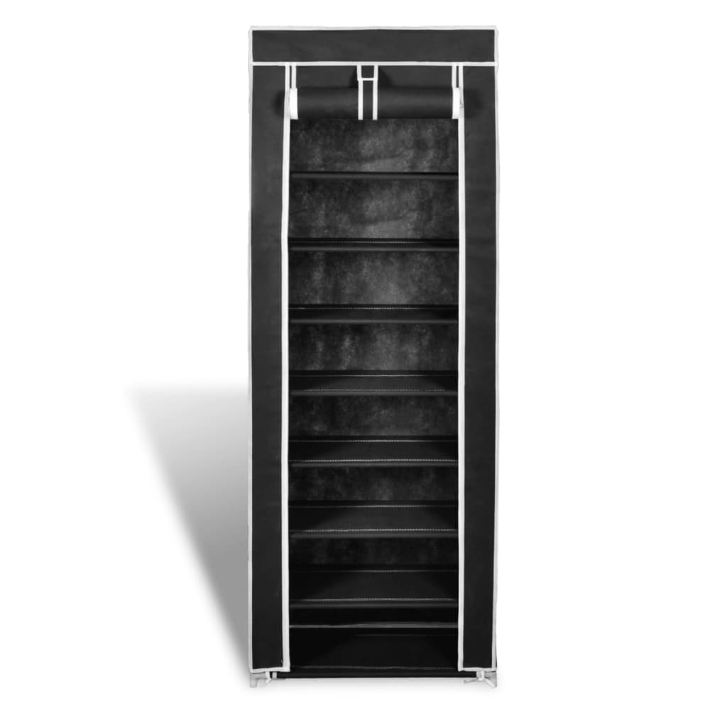 Fabric Shoe Cabinet With Cover 162 X 57 X 29 Cm