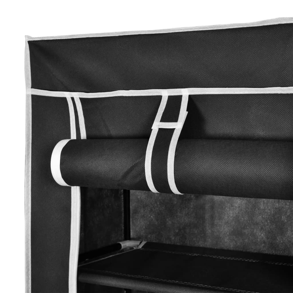 Fabric Shoe Cabinet With Cover 162 X 57 X 29 Cm