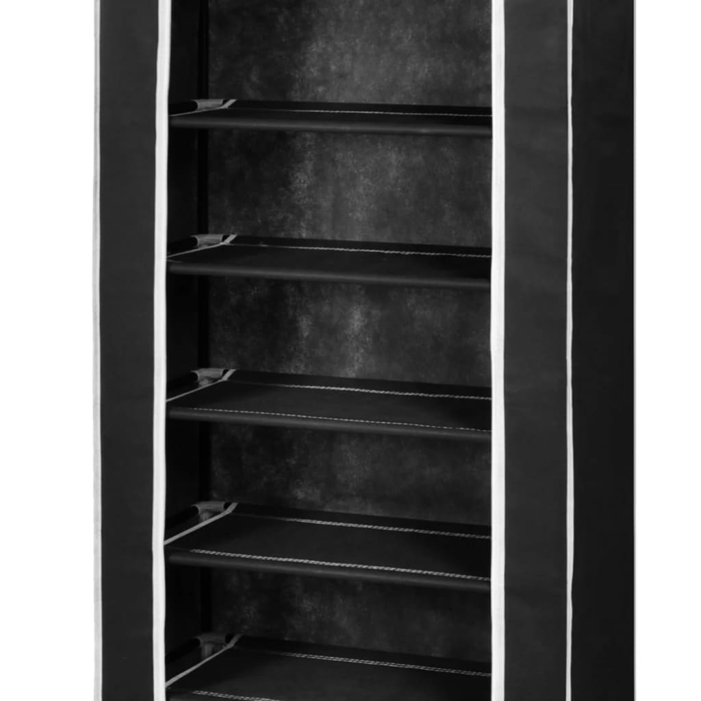 Fabric Shoe Cabinet With Cover 162 X 57 X 29 Cm