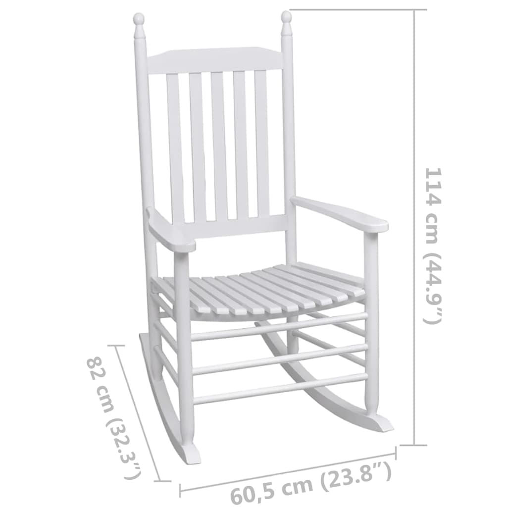 Rocking Chair With Curved Seat Wood