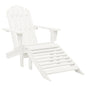 Garden Chair With Ottoman Wood