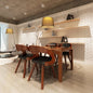 Dining Chairs 4 Pcs Dark Grey Bent Wood And Fabric