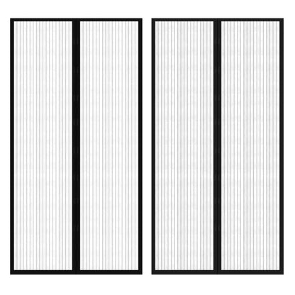 Insect Door Curtain 2 Pcs Magnet Black