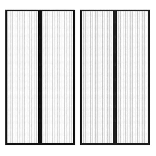 Insect Door Curtain 2 Pcs Magnet Black