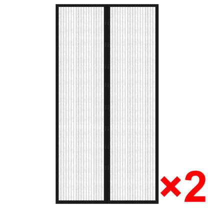 Insect Door Curtain 2 Pcs Magnet Black