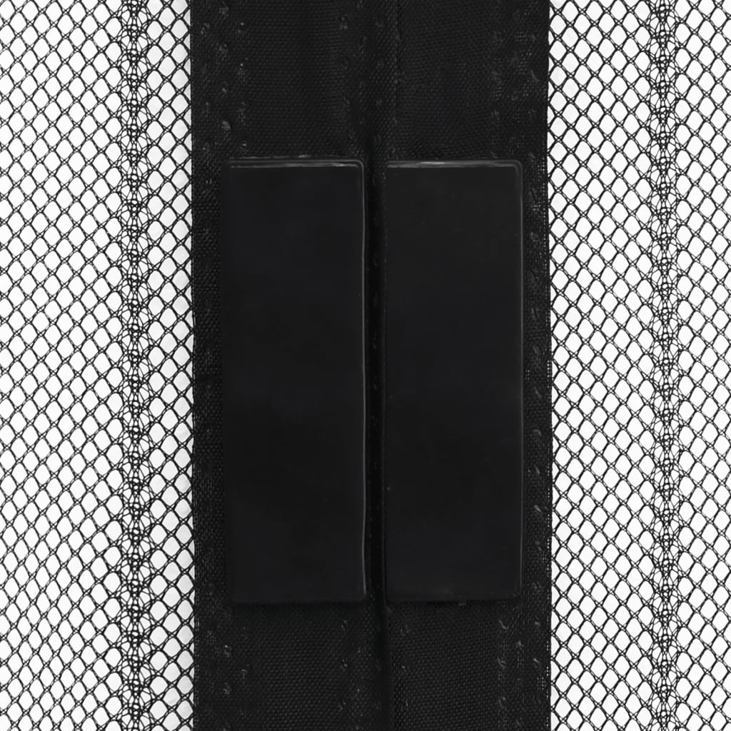 Insect Door Curtain 2 Pcs Magnet Black
