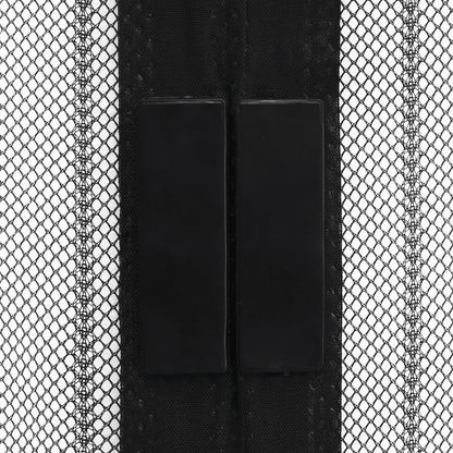 Insect Door Curtain 2 Pcs Magnet Black
