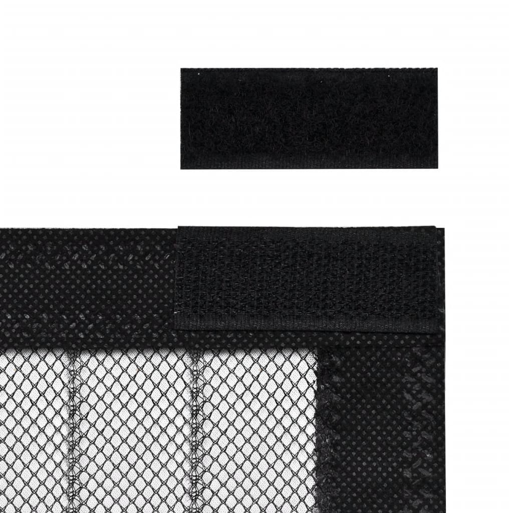 Insect Door Curtain 2 Pcs Magnet Black