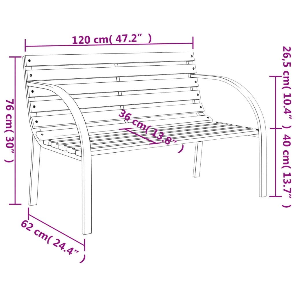 Garden Bench Wood And Iron