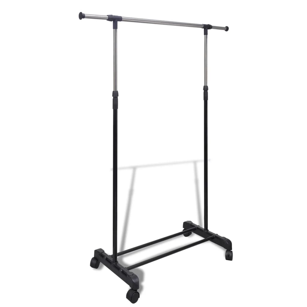 Adjustable Clothes Rack With 2 Hanging Rails 2 Pcs