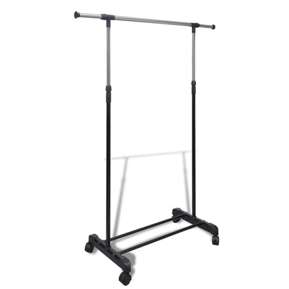 Adjustable Clothes Rack With 2 Hanging Rails 2 Pcs