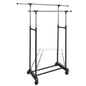 Adjustable Clothes Rack With 2 Hanging Rails 2 Pcs