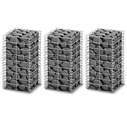 Gabion Set 3 Pcs Galvanised Wire