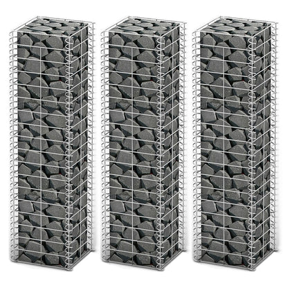 Gabion Set 3 Pcs Galvanised Wire