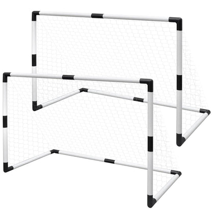Mini Soccer Goals Post Net Set 2 Pcs For Kids 91.5 X 48 X 61 Cm