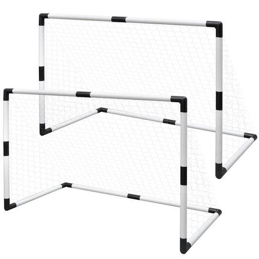 Mini Soccer Goals Post Net Set 2 Pcs For Kids 91.5 X 48 X 61 Cm