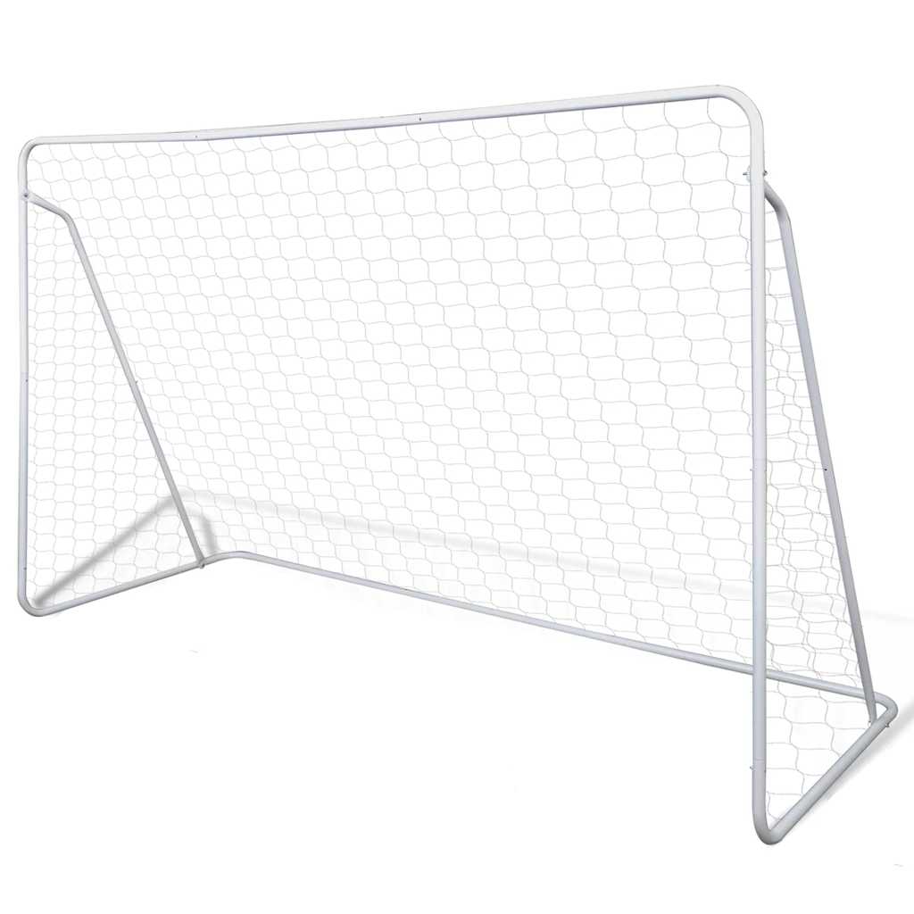 Soccer Goal Post Net Set Steel 240 X 90 X 150 Cm High-Quality
