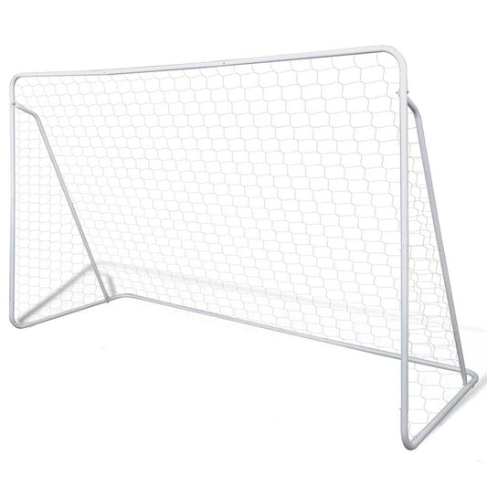 Soccer Goal Post Net Set Steel 240 X 90 X 150 Cm High-Quality