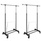 Adjustable Clothes Rack With 2 Hanging Rails 2 Pcs