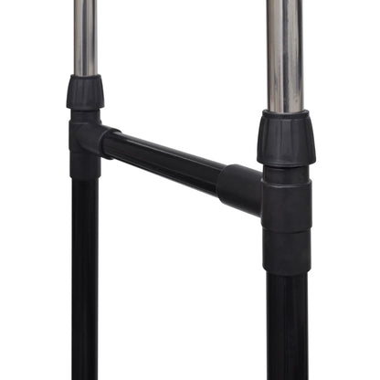 Adjustable Clothes Rack With 2 Hanging Rails 2 Pcs