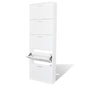 Wooden Shoe Cabinet With 5 Compartments