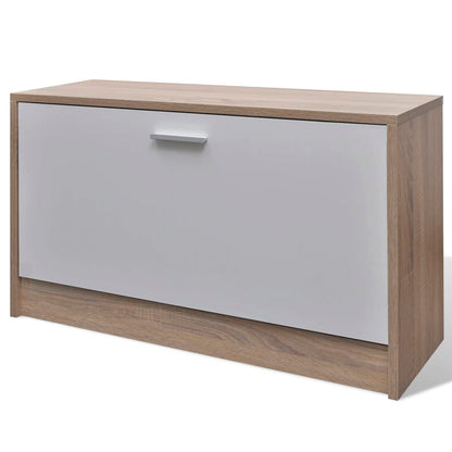 And White 3-In-1 Wooden Shoe Cabinet Set