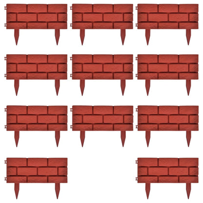 Lawn Divider With Brick Design 11 Pcs
