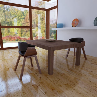 Dining Chair Bent Wood And Faux Leather