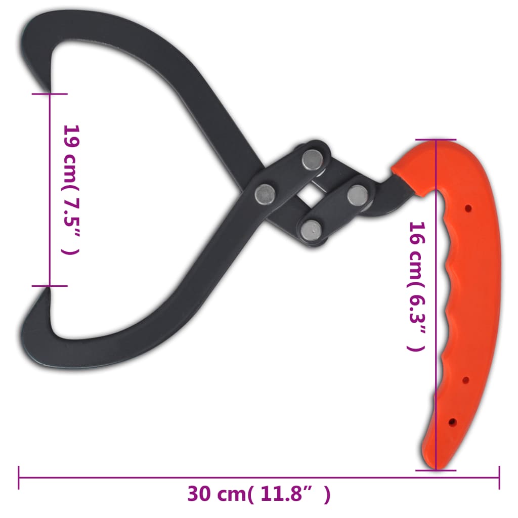 4 Pcs Log Tongs With Pvc Handle