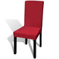 6 Pcs Straight Stretchable Chair Cover
