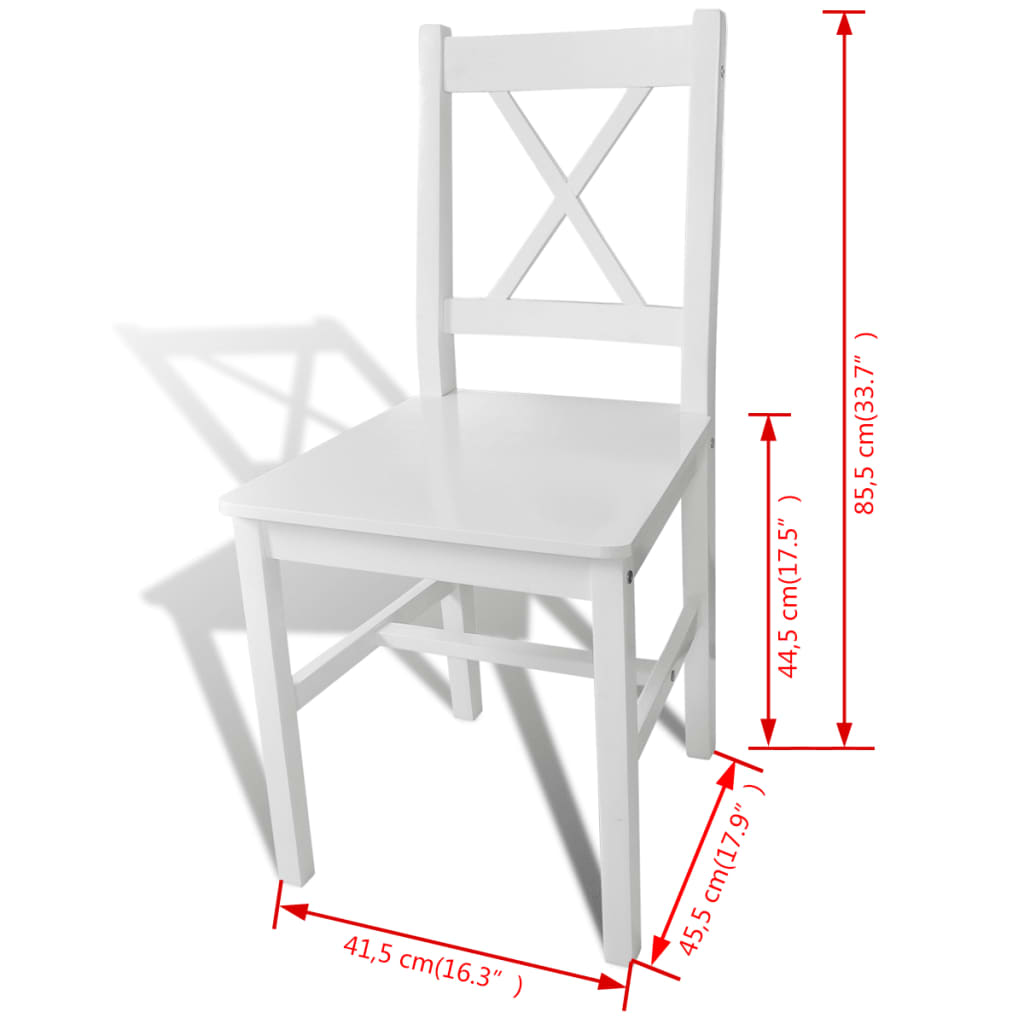 Dining Chairs 2 Pcs Pinewood