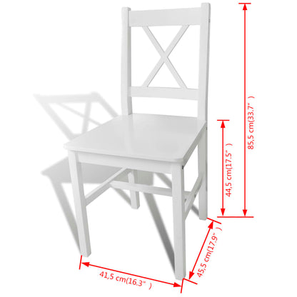 Dining Chairs 2 Pcs Pinewood