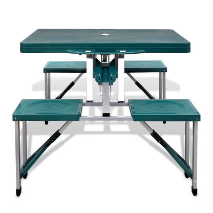 Foldable Camping Table Set With 4 Stools Aluminium Extra