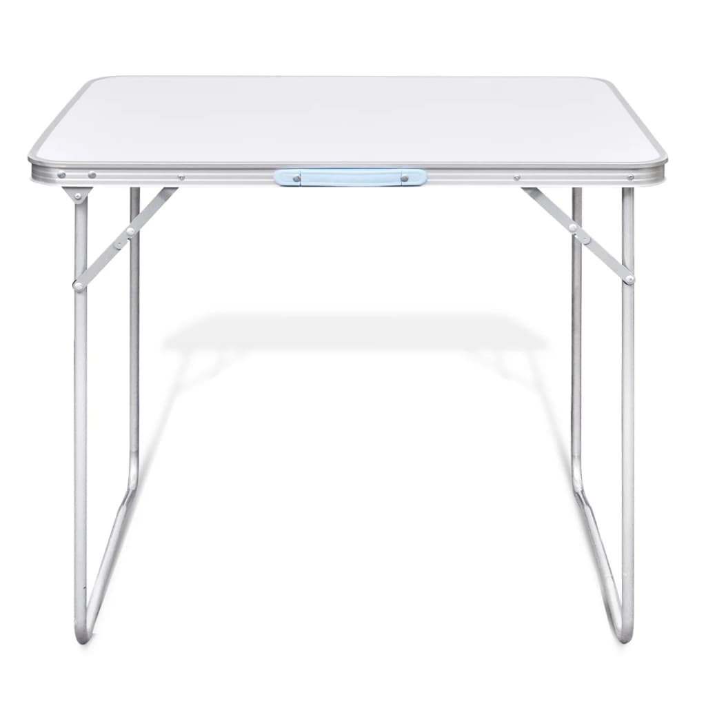 Foldable Camping Table With Metal Frame 80 X 60 Cm