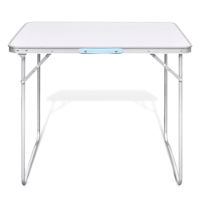 Foldable Camping Table With Metal Frame 80 X 60 Cm