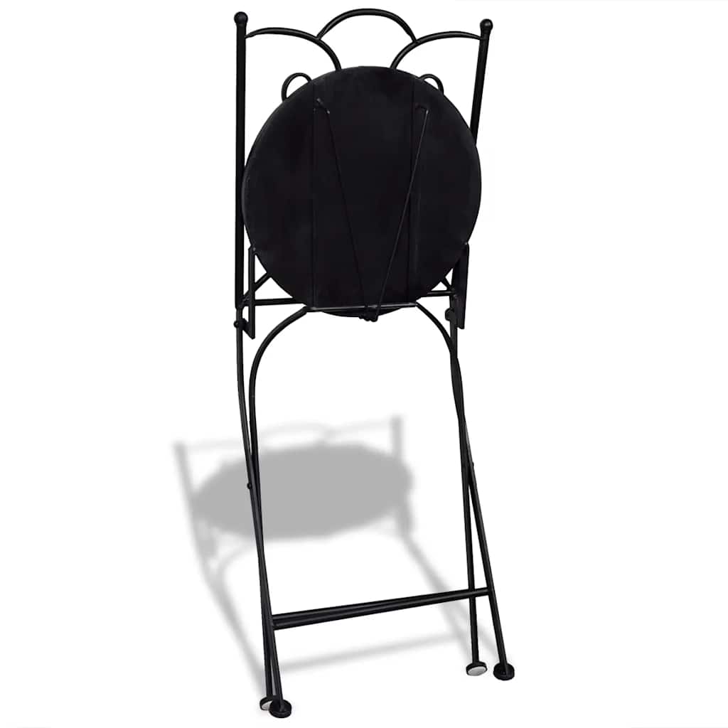 Folding Bistro Chairs 2 Pcs Ceramic Terracotta