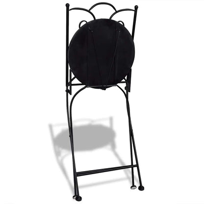 Folding Bistro Chairs 2 Pcs Ceramic Terracotta