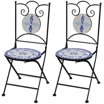 Folding Bistro Chairs 2 Pcs Ceramic Terracotta