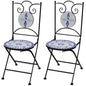 Folding Bistro Chairs 2 Pcs Ceramic Terracotta